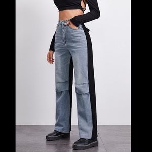 LAST CHANCE Two Tone High Rise Jeans